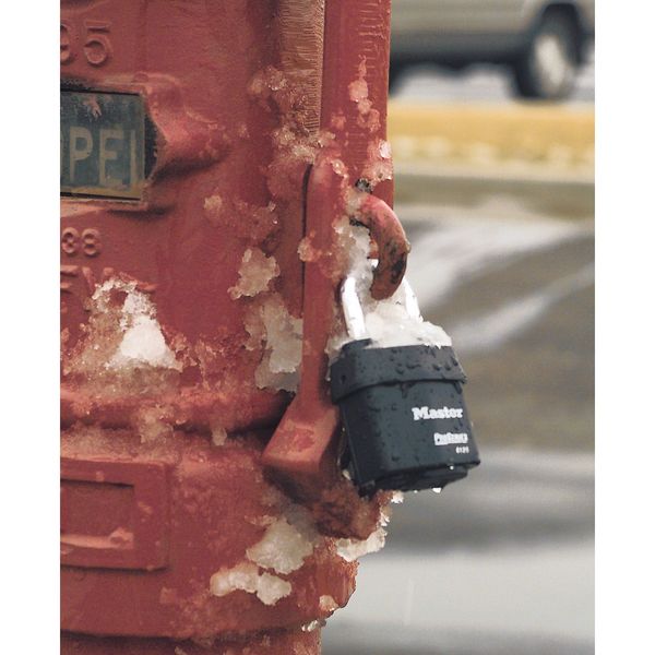 Padlock, Keyed Different, Long Shackle, Rectangular Steel Body, Boron Shackle, 7/8 in W