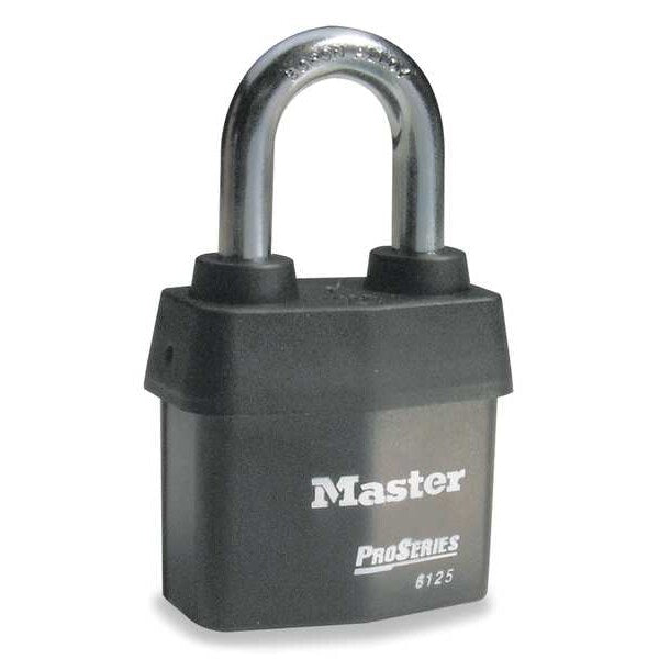 Padlock, Keyed Alike, Standard Shackle, Rectangular Steel Body, Boron Shackle, 7/8 in W