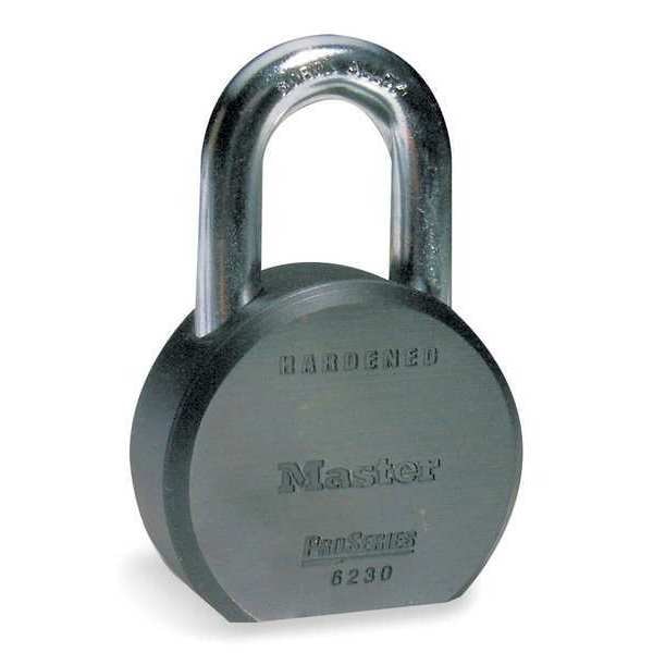Padlock, Keyed Alike, Long Shackle, Round Steel Body, Boron Shackle, 7/8 in W