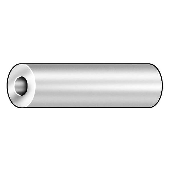 Round Spacer, 3/8 in Screw Size, Chrome Plated Steel, 3/4 in Overall Lg, 0.406 in Inside Dia