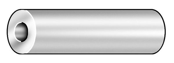 Round Spacer, 5/16 in Screw Size, Chrome Plated Steel, 1/4 in Overall Lg, 0.344 in Inside Dia