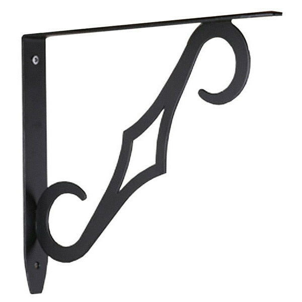 Shelf Bracket, 9 3/4 In, Black