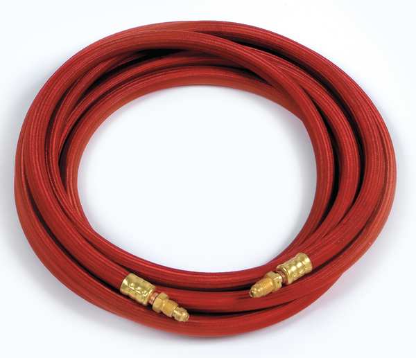 Power Cable, Red Braided Rubber, 12.5 Ft