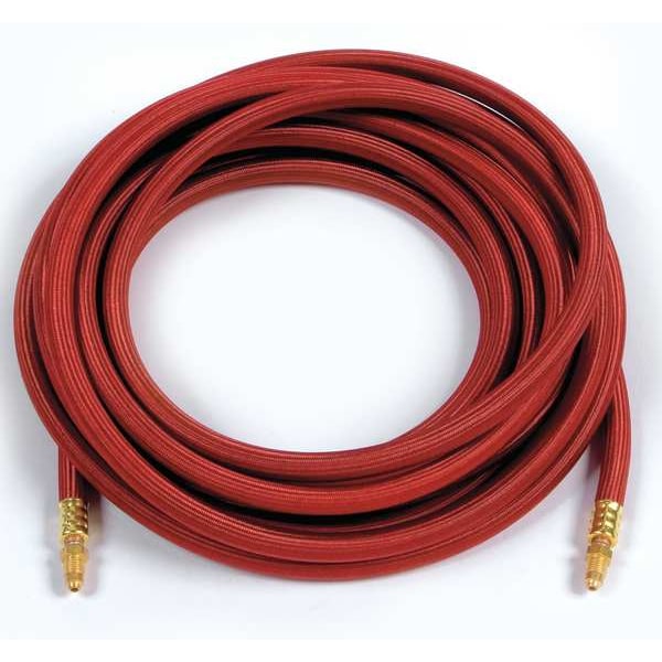 Power Cable, Red Braided Rubber, 25 Ft