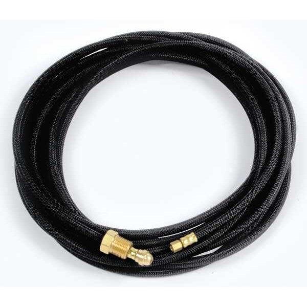 Gas Hose, Gas, Braided Rubber, 25 Ft Long