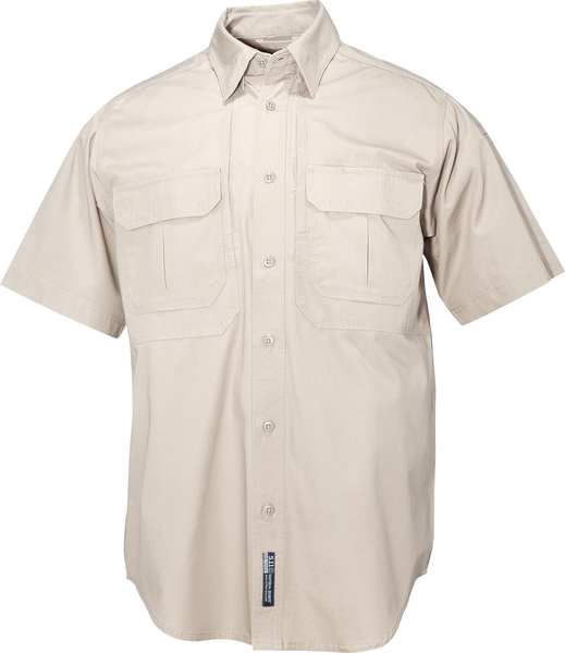 Woven Tactical Shirt, SS, Khaki, L