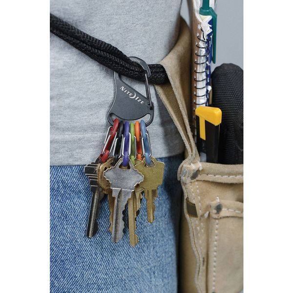 Key Rack, 1 1/4 in Ring Size, Black