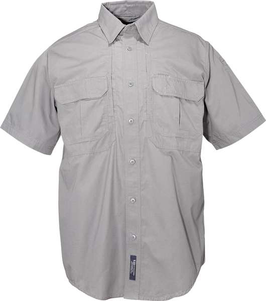 Woven Tactical Shirt, SS, Gray, XL