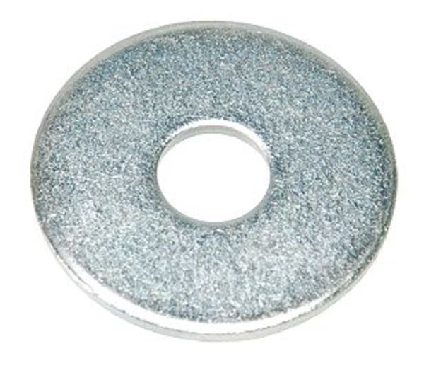 Fender Washer, Fits Bolt Size 3/16 in , Steel Zinc Plated Finish, 100 PK