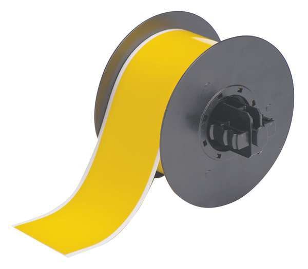 All Weather Permanent Adhesive Vinyl Label Tape, For B30 Printers, 2.25 in W x 100 ft L, Yellow