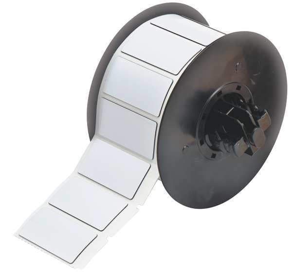 Raised Profile Label, White, 2.000 In.