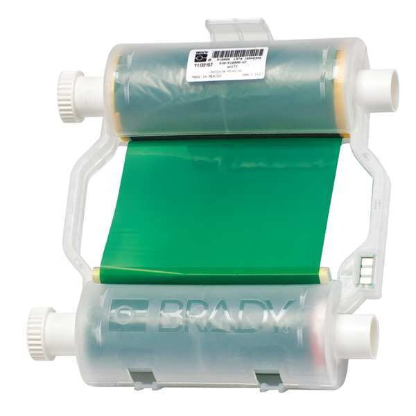 Label Printer Ribbon, B30 Series, Green, 4.33 in W x 200 ft L