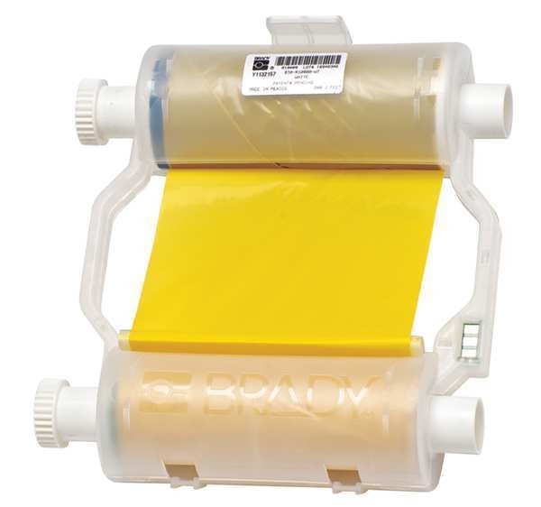 Label Printer Ribbon, B30 Series, Yellow, 4.33 in W x 200 ft L