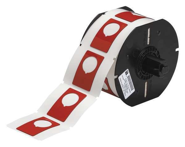 Raised Profile Label, Red, 1.200 In.