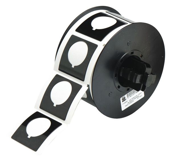 Raised Profile Label, Black, 1.800 In.