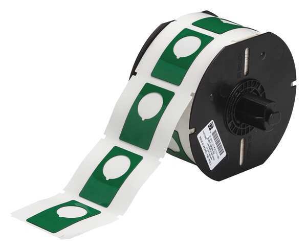Raised Profile Label, Green, 1.200 In.