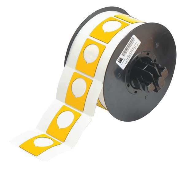 Raised Panel Label, Yellow, Labels/Roll: 200