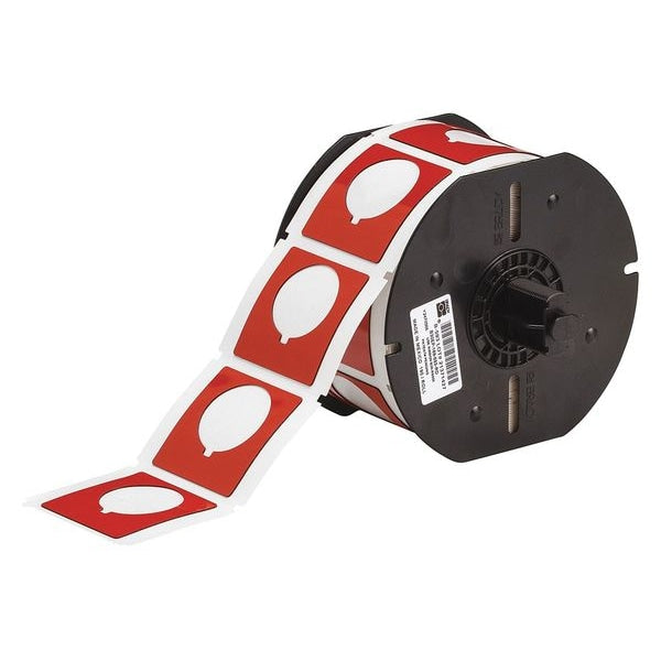 Raised Profile Label, Red, 1.800 In.