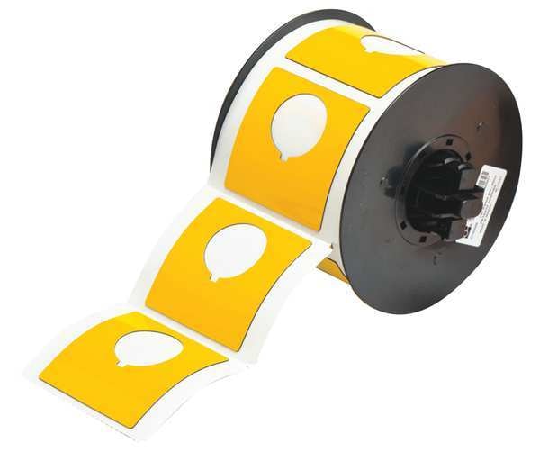 Raised Profile Label, Yellow, 2.400 In.