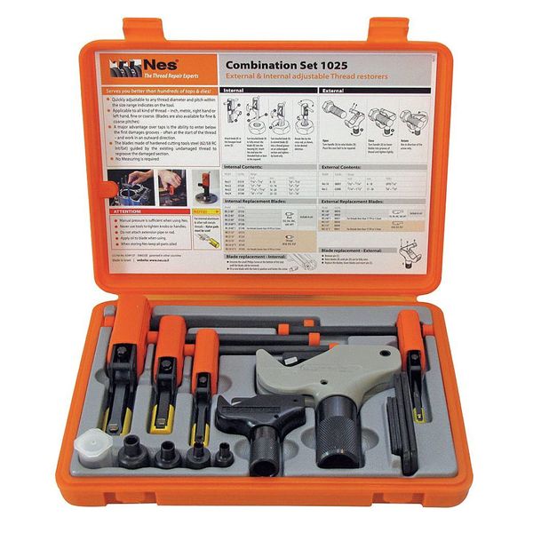 Thread Repair Kit, External 5/32 in to 1 1/2 in, Internal 5/16 in to 1 1/4 in, Steel