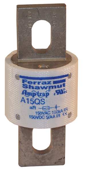Semiconductor Fuse, Fast Acting, 800 A, A15QS Series, 150V AC, 150V DC, 3-1/2