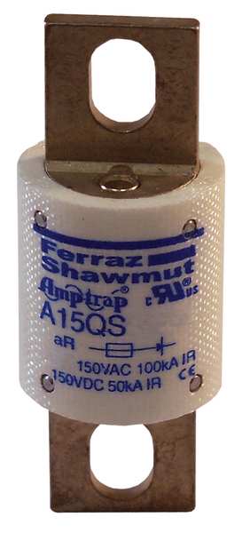 Semiconductor Fuse, Fast Acting, 60 A, A15QS Series, 150V AC, 150V DC, 2-3/4