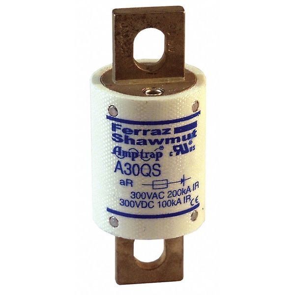 Semiconductor Fuse, Fast Acting, 70 A, A30QS Series, 300V AC, 300V DC, 3-1/8