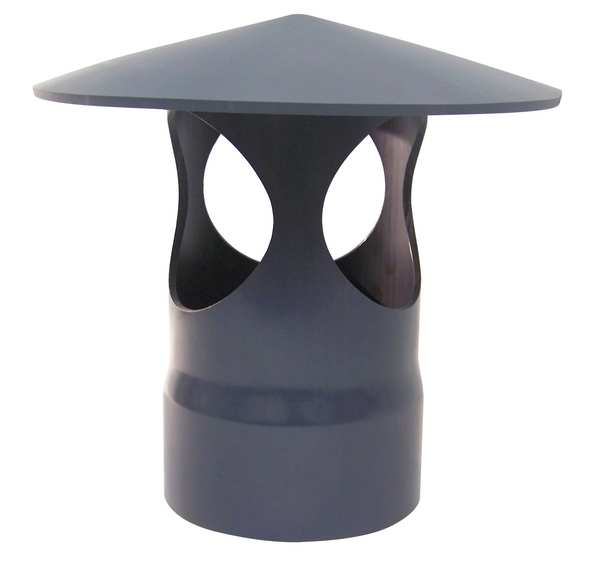 Rain Cap, 6 in Duct Dia, Type I PVC, 13