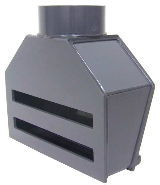 Intake Fume Hood, 4 in Duct Dia, Type I PVC, 12