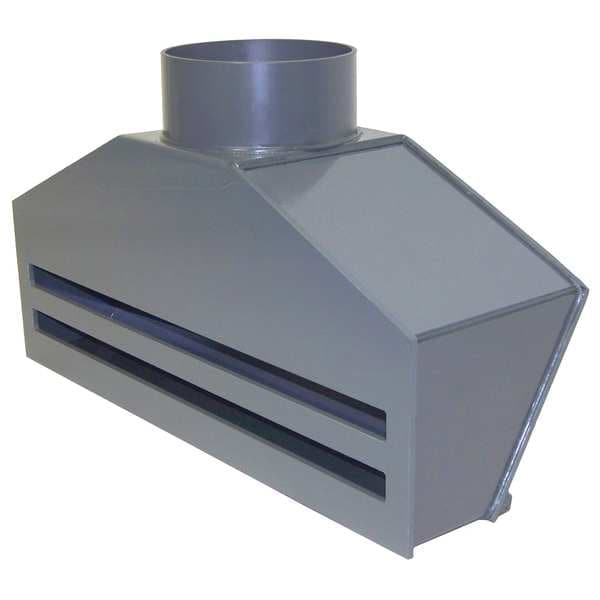 Intake Fume Hood, 8 in Duct Dia, Type I PVC, 30