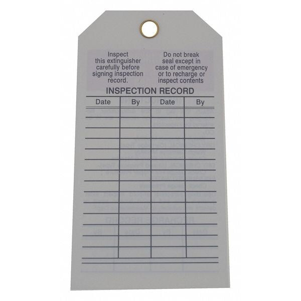 Fext Recharge & Mal Nt Rcd Tag, OSHA, PK25