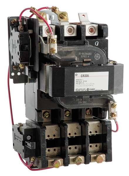 Nonreversing Magnetic Motor Starter, No Enclosure NEMA Rating, 240V AC, 3 Poles