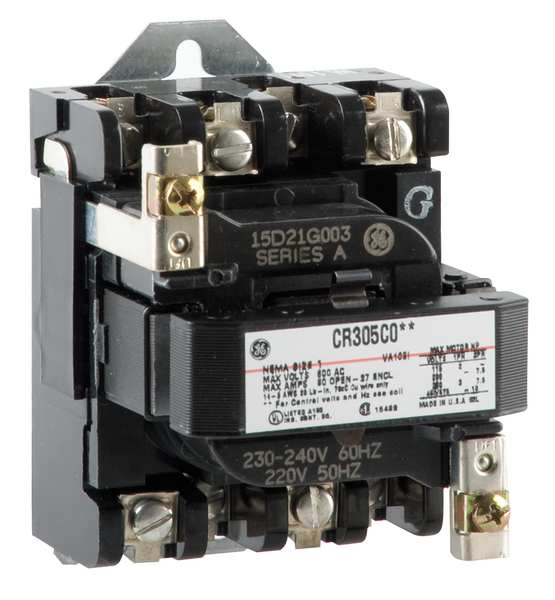 240VAC Non-Reversing Magnetic Contactor 3P 27A NEMA 1
