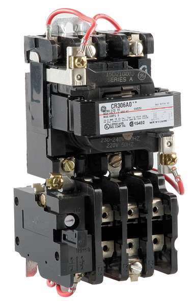 Nonreversing Magnetic Motor Starter, No Enclosure NEMA Rating, 240V AC, 3 Poles