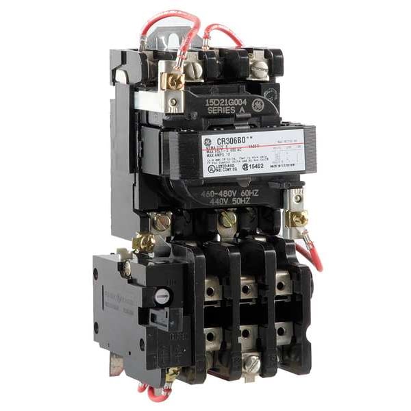 Nonreversing Magnetic Motor Starter, No Enclosure NEMA Rating, 480V AC, 3 Poles