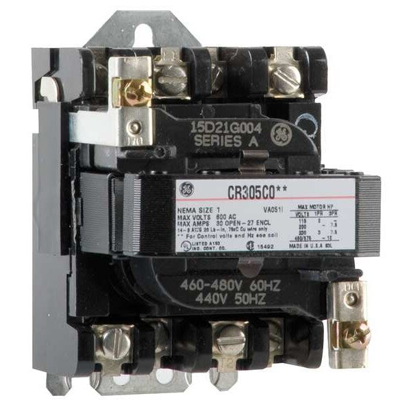 480VAC Non-Reversing Magnetic Contactor 3P 27A NEMA 1