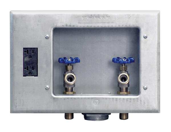 Washing Machine Outlet BoxGalvanizedDuplex Receptacle1/2