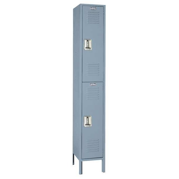 Wardrobe Locker, 12 in W, 12 in D, 78 in H, (1) Wide, (2) Openings, Dove Gray