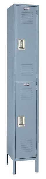 Wardrobe Locker, 12 in W, 18 in D, 78 in H, (1) Wide, (2) Openings, Dove Gray