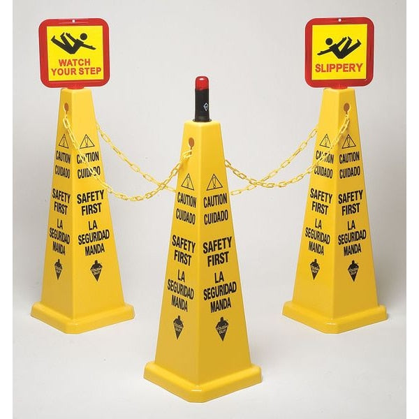 Cone Kit, 26 in H, 10 9/10 in W, Plastic, Cone, English, Spanish, 6VKR8