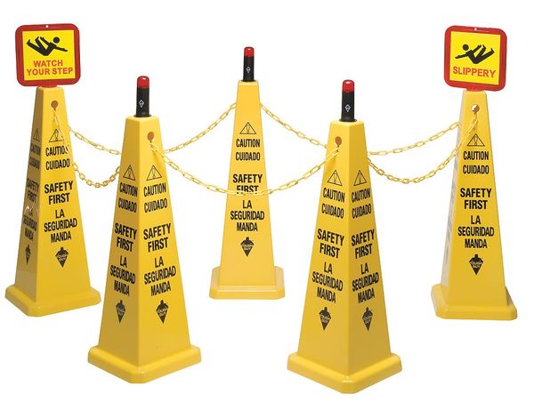 Cone Kit, 26 in H, 10 9/10 in W, Plastic, Cone, English, Spanish, 6VKT0
