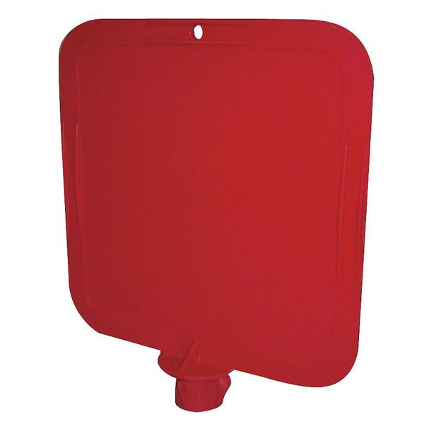 Safety Cone Message Board, polypropylene, 10 1/8 in H, 2 7/16 in L, 10 1/8 in W, Red