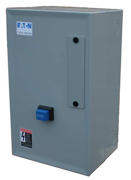 Nonreversing NEMA Magnetic Motor Starter, 1 NEMA Rating, 24V AC, 3 Poles, 1NC/1NO
