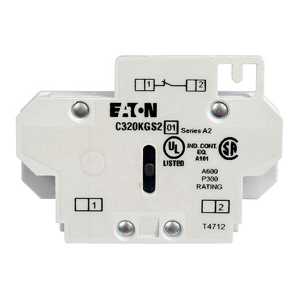 Cutler-Hammer Auxiliary Contacts, 1NC, Side Mnt, Size00-2