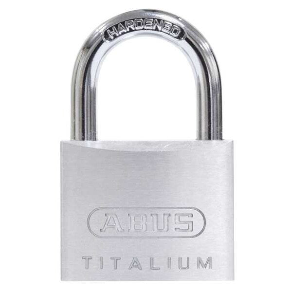 Padlock, Keyed Different, Standard Shackle, Square Aluminum Body, Steel Shackle, 7/8 in W