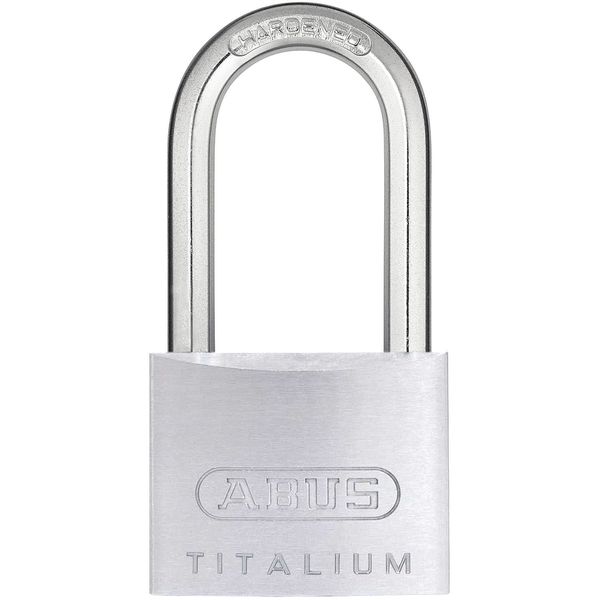 Padlock, Keyed Different, Long Shackle, Square Aluminum Body, Steel Shackle, 7/8 in W