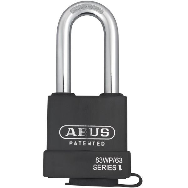 Padlock, Keyed Alike, Long Shackle, Rectangular Hardened Steel Body, Steel Shackle, 7/8 in W