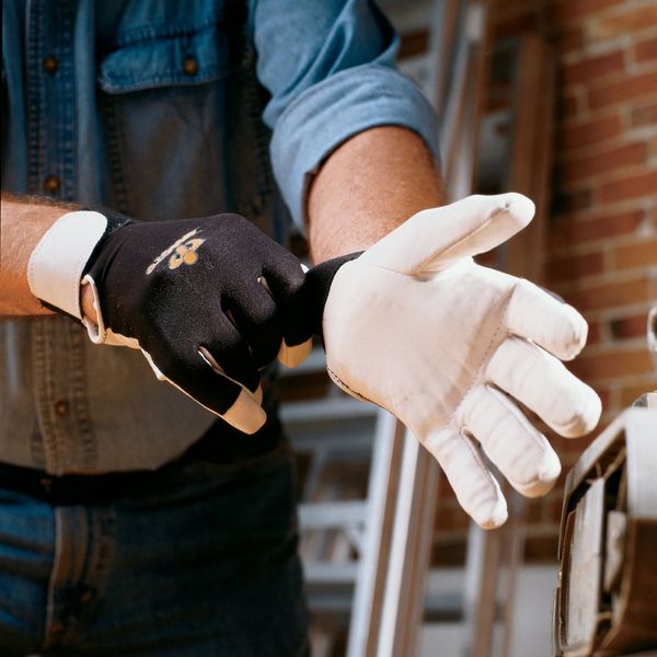 Anti-Vibration Gloves, M, Black/White, PR