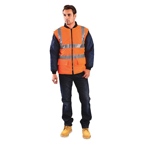 5XL Men's 5-In-1 Parka, Hi-Vis Orange