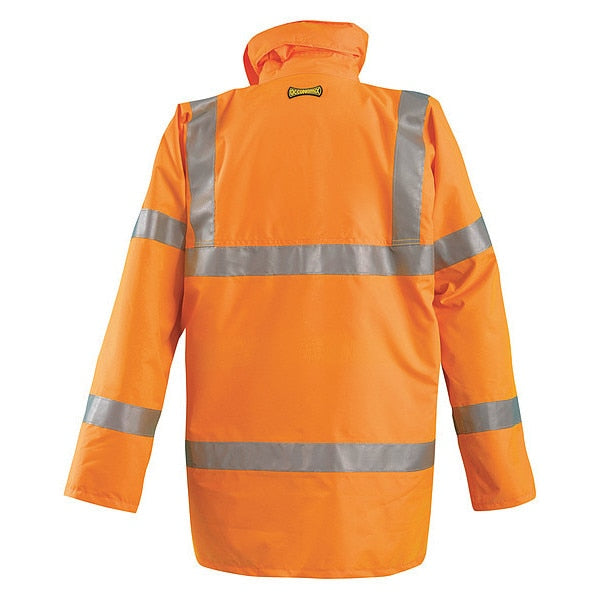 3XL Men's 5-In-1 Parka, Hi-Vis Orange